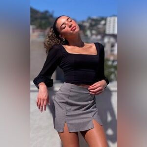 Urban Outfitters Lena Sheer Sleeve Square
Neck Blouse, Size S